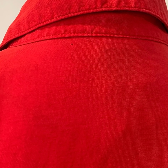 Vintage Clio Long Sleeve Button Front Shirt Vibrant Red Women’s Medium - Picture 3 of 7
